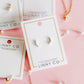 Screwback Stud Earrings - Abigail Pearl Silver - LINNY CO Wholesale