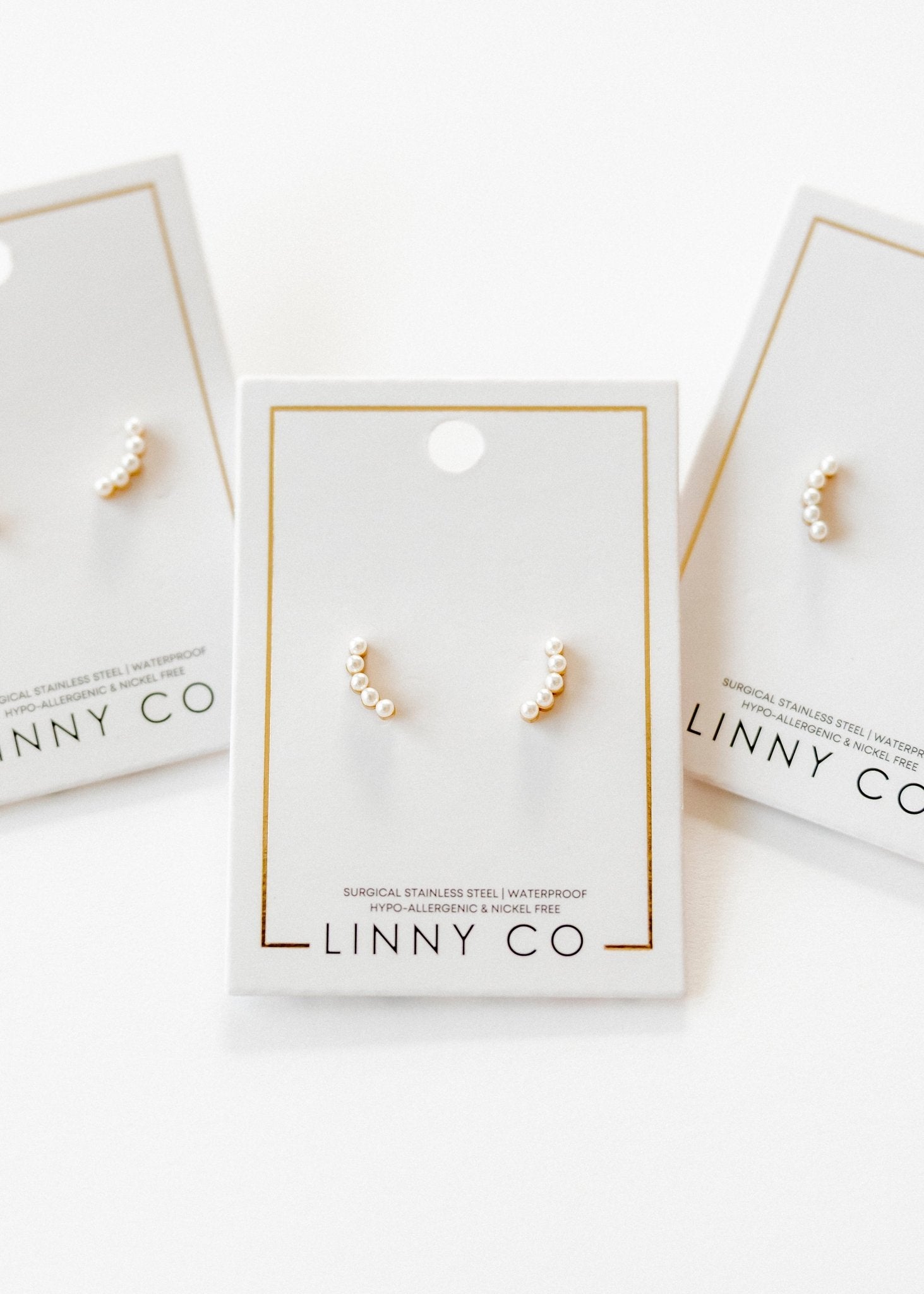Screwback Stud Earrings - Abigail Pearl - LINNY CO WholesaleStuds