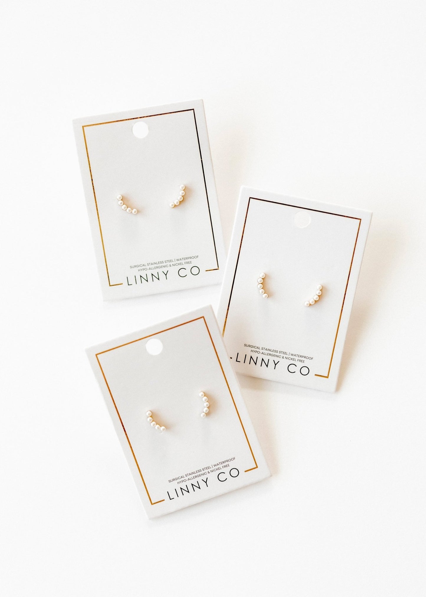 Screwback Stud Earrings - Abigail Pearl - LINNY CO WholesaleStuds