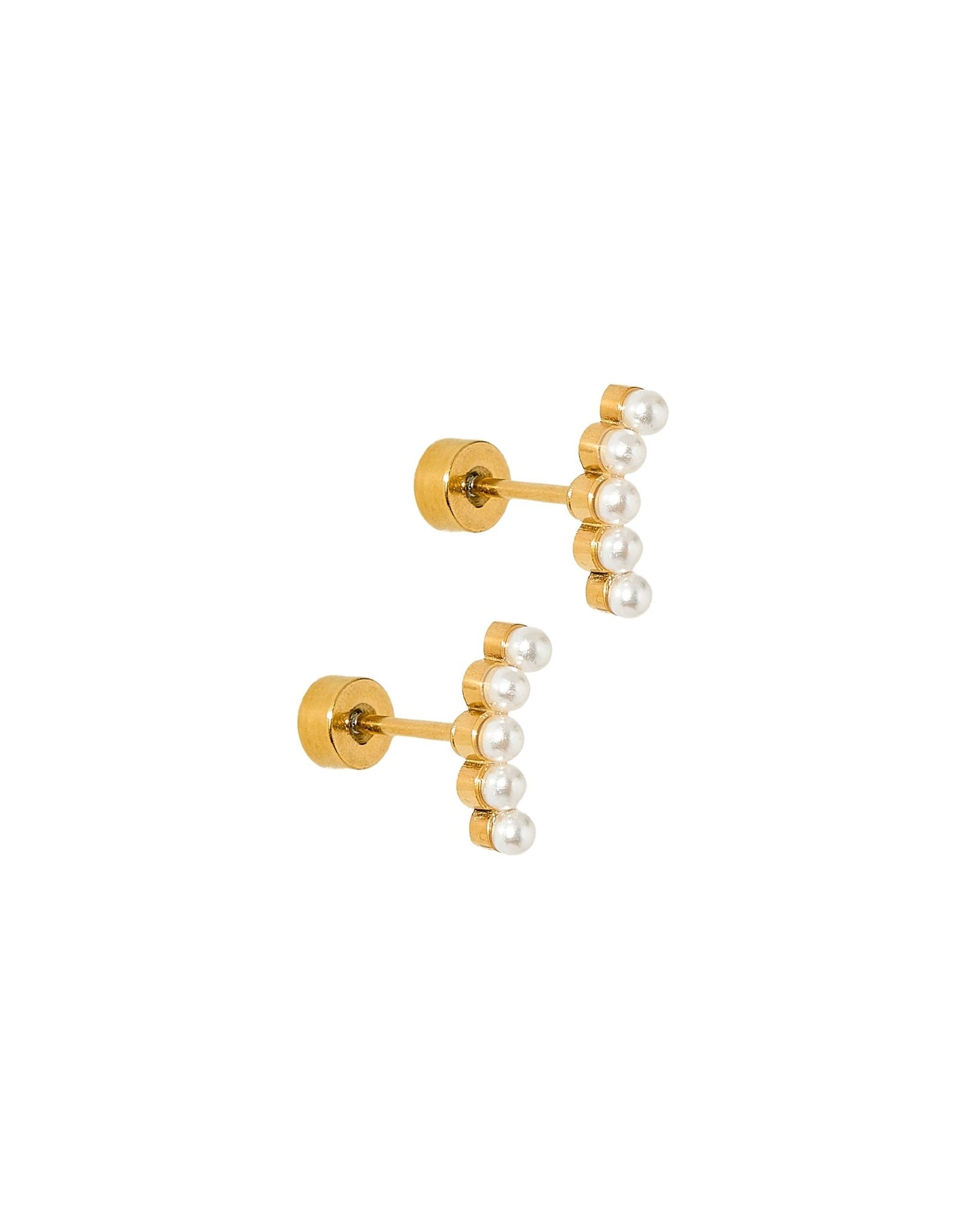 Screwback Stud Earrings - Abigail Pearl - LINNY CO WholesaleStuds