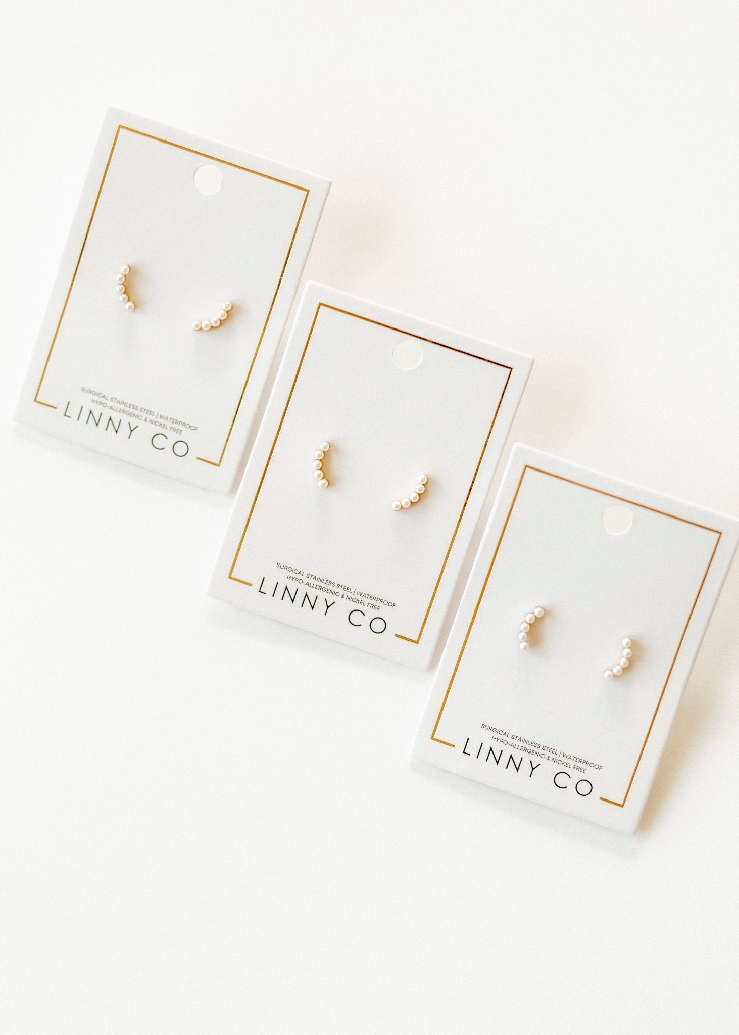 Screwback Stud Earrings - Abigail Pearl - LINNY CO WholesaleStuds