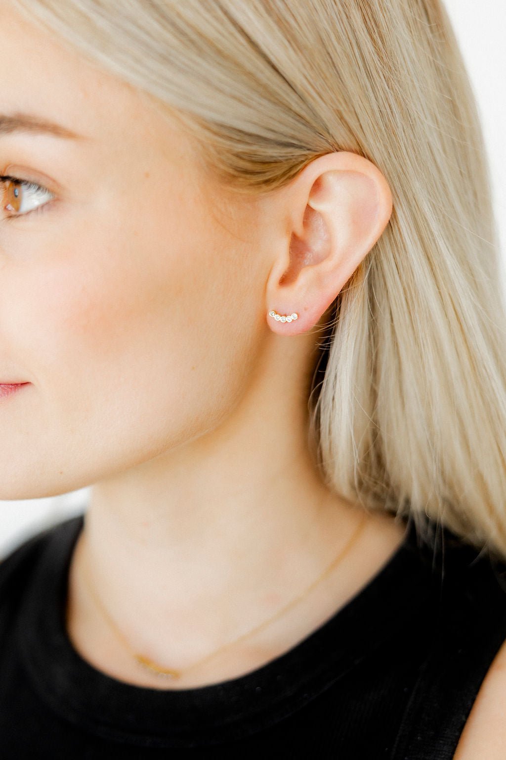 Screwback Stud Earrings - Abigail Sparkle Gold - LINNY CO WholesaleStuds