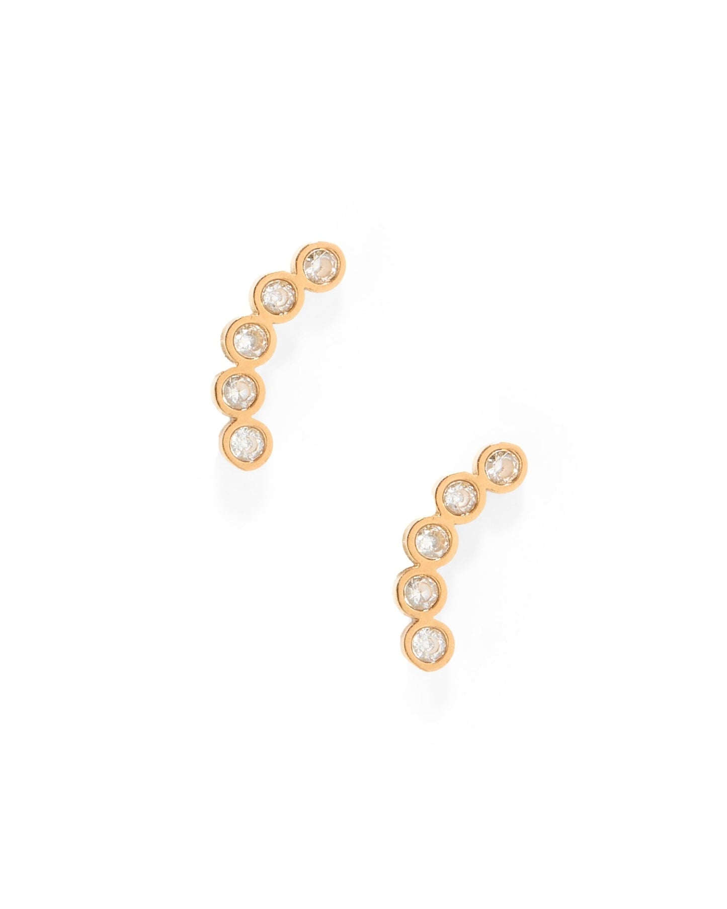 Screwback Stud Earrings - Abigail Sparkle Gold - LINNY CO WholesaleStuds