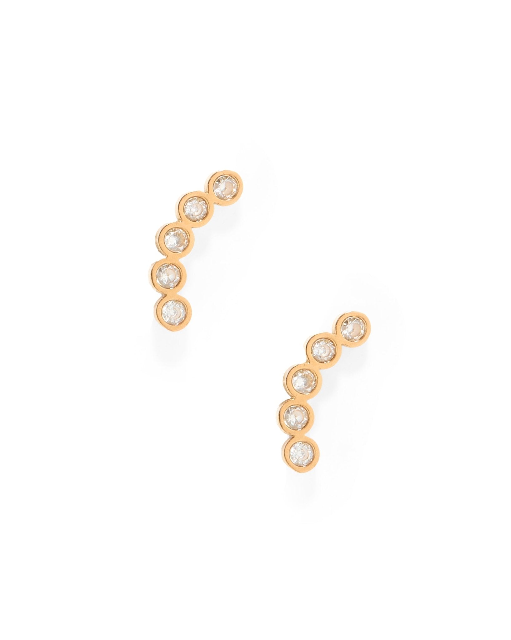 Screwback Stud Earrings - Abigail Sparkle Gold - LINNY CO WholesaleStuds