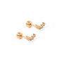 Screwback Stud Earrings - Abigail Sparkle Gold - LINNY CO WholesaleStuds