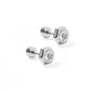 Screwback Stud Earrings - Addison Clear Silver - LINNY CO WholesaleStuds