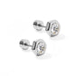 Screwback Stud Earrings - Addison Clear Silver - LINNY CO WholesaleStuds