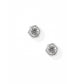 Screwback Stud Earrings - Addison Clear Silver - LINNY CO WholesaleStuds
