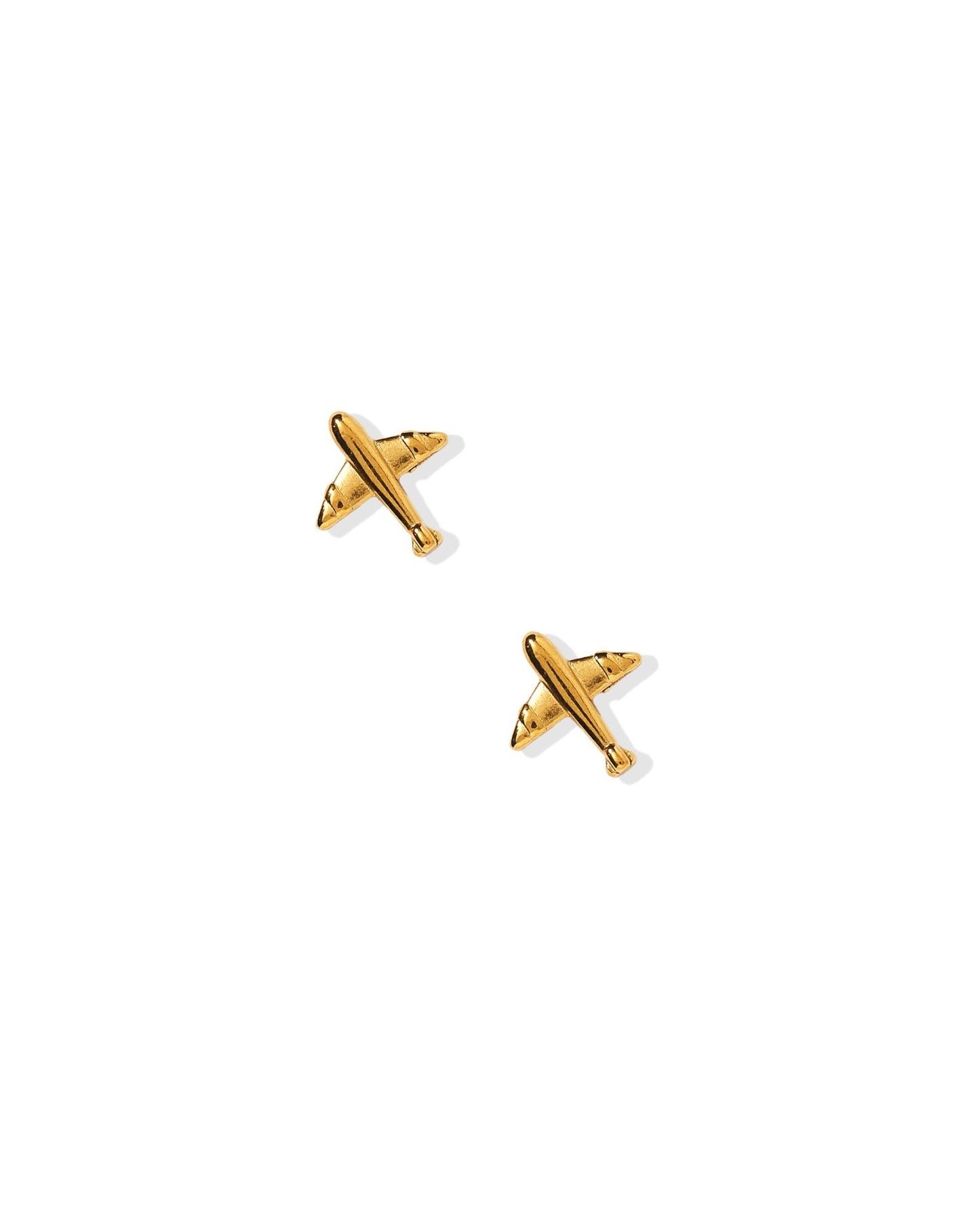 Screwback Stud Earrings - Airplane Gold - LINNY CO WholesaleStuds