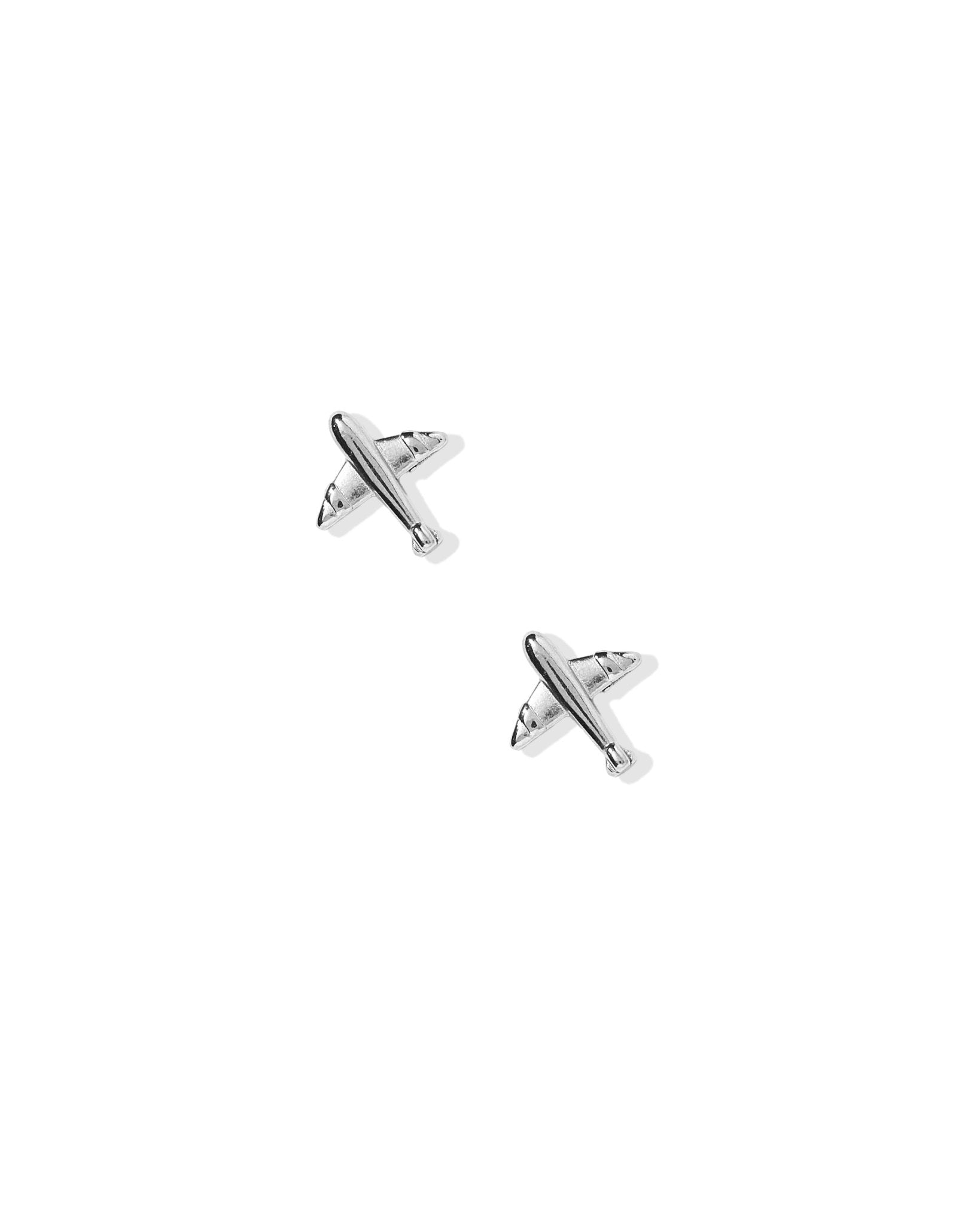 Screwback Stud Earrings - Airplane Silver - LINNY CO WholesaleStuds