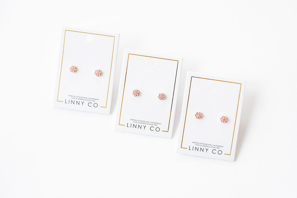 Screwback Stud Earrings - Alli Pink - LINNY CO WholesaleStuds