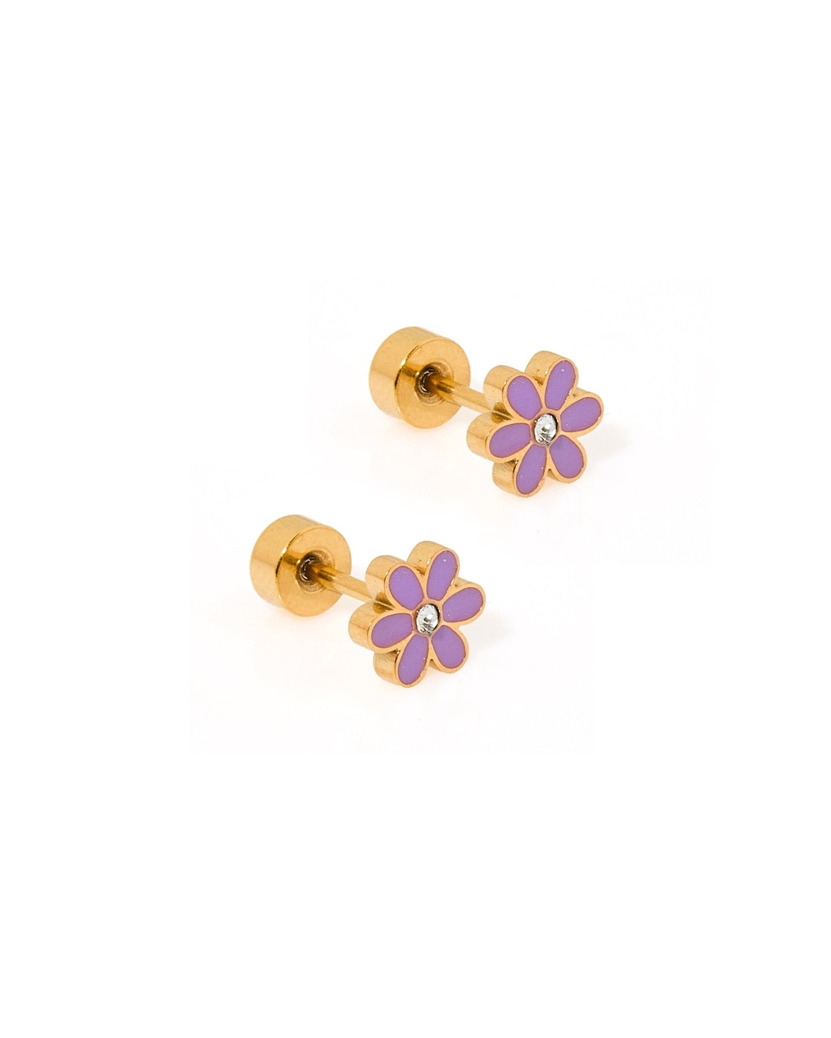 Screwback Stud Earrings - Alli Purple - LINNY CO WholesaleStuds