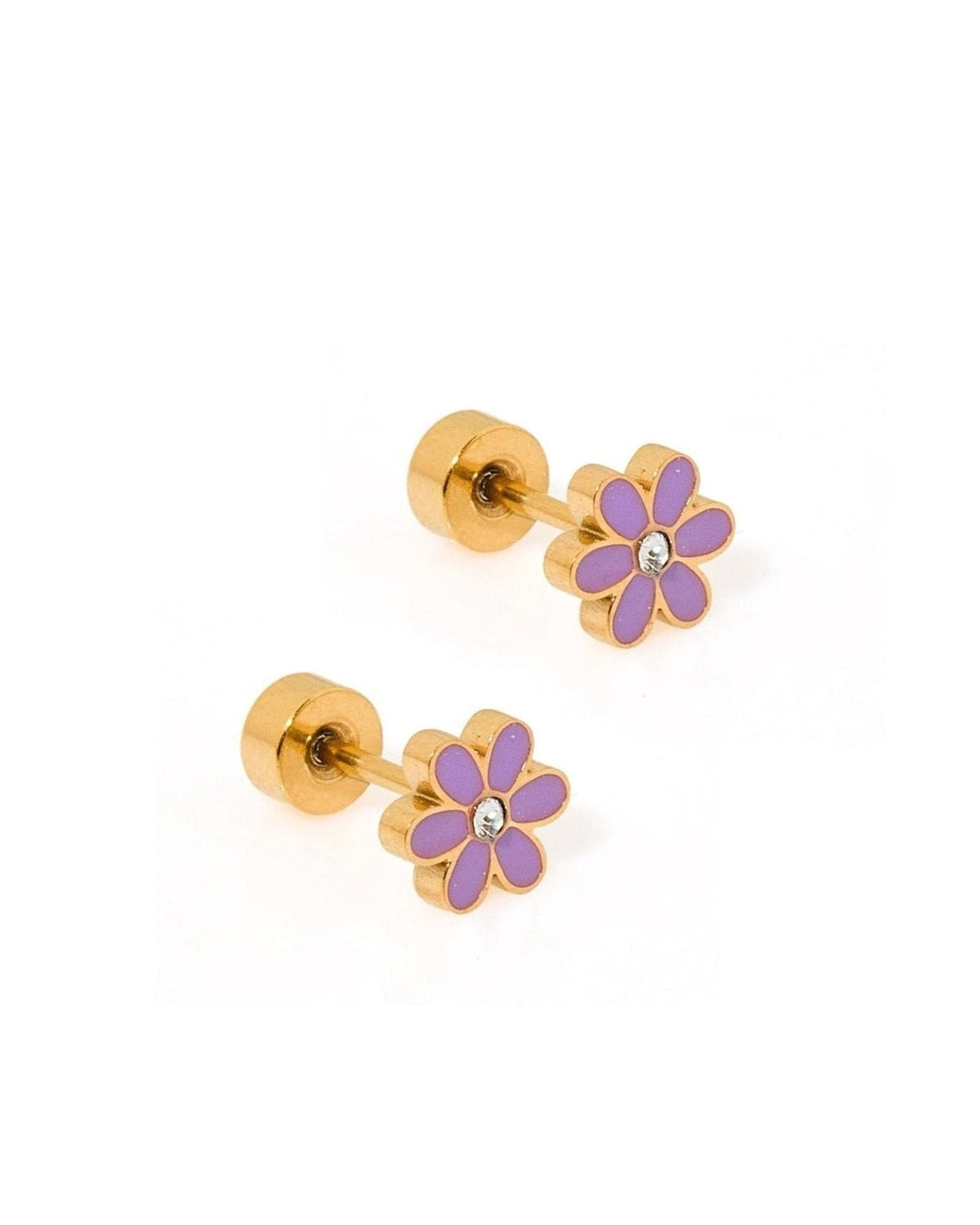 Screwback Stud Earrings - Alli Purple - LINNY CO WholesaleStuds