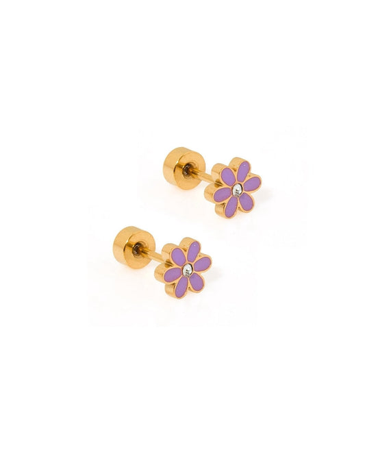Screwback Stud Earrings - Alli Purple - LINNY CO WholesaleStuds