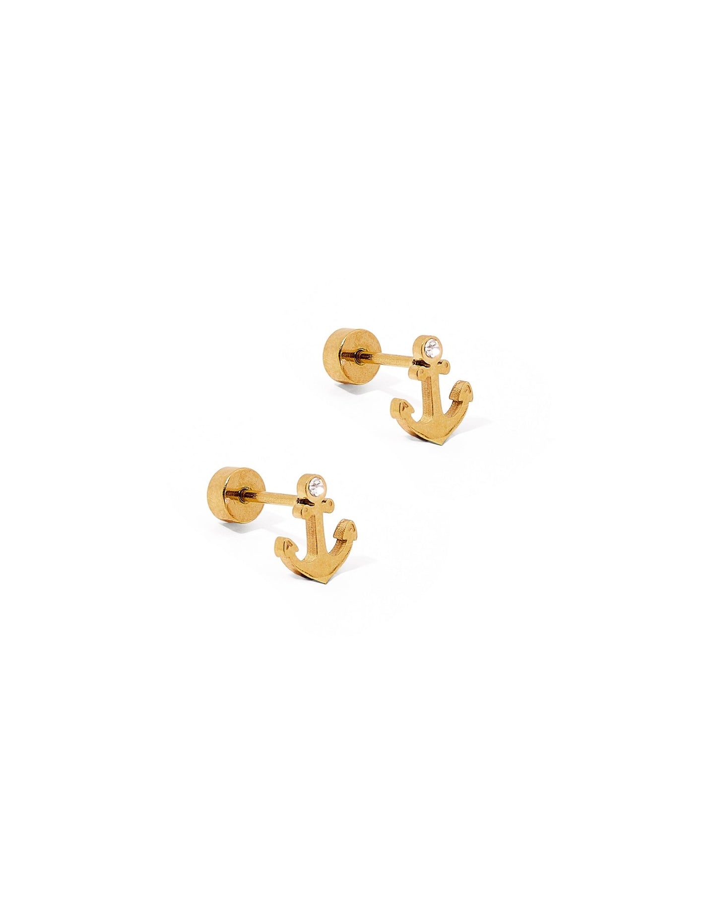 Screwback Stud Earrings - Anchor - LINNY CO WholesaleStuds