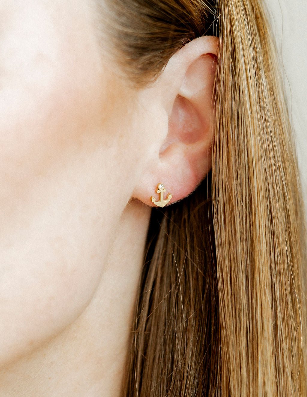 Screwback Stud Earrings - Anchor - LINNY CO WholesaleStuds