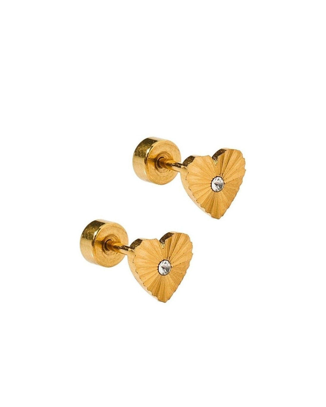 Screwback Stud Earrings - Andrea Heart - LINNY CO WholesaleStuds