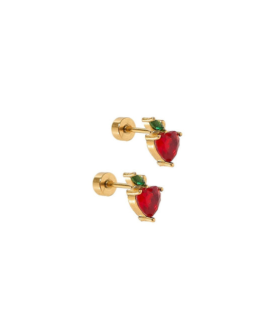 Screwback Stud Earrings - Apple Gem - LINNY CO WholesaleStuds