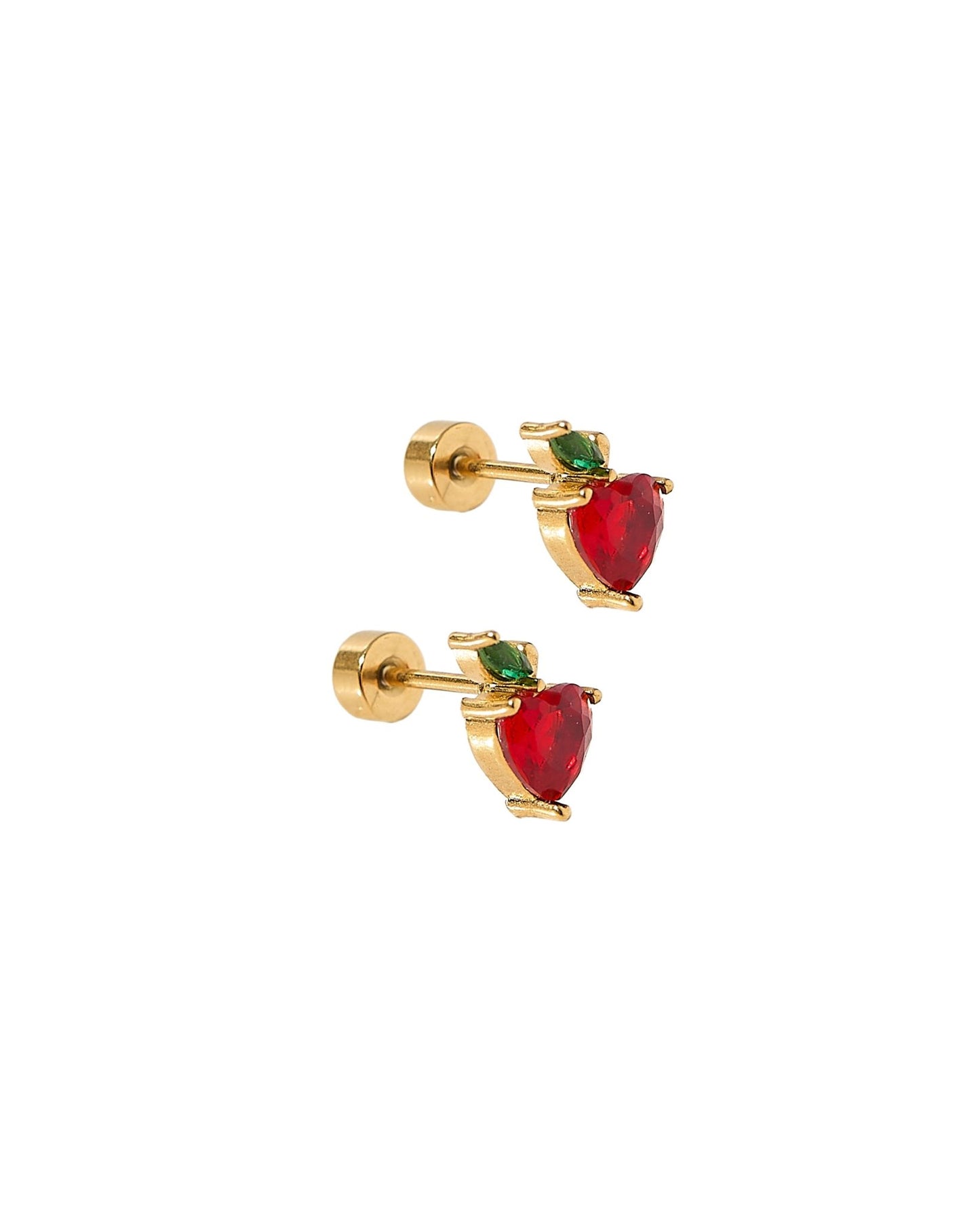 Screwback Stud Earrings - Apple - LINNY CO WholesaleStuds