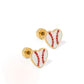 Screwback Stud Earrings - Baseball Gold - LINNY CO WholesaleStuds
