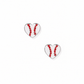Screwback Stud Earrings - Baseball Silver - LINNY CO WholesaleStuds