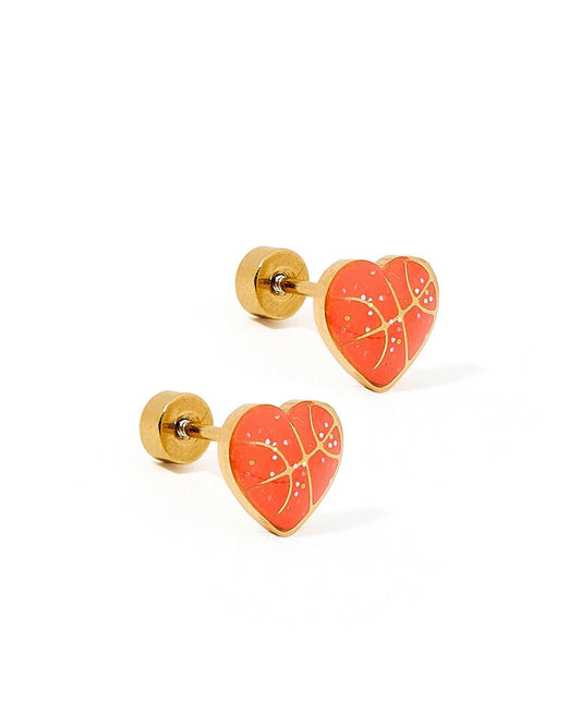 Screwback Stud Earrings - Basketball - LINNY CO WholesaleStuds