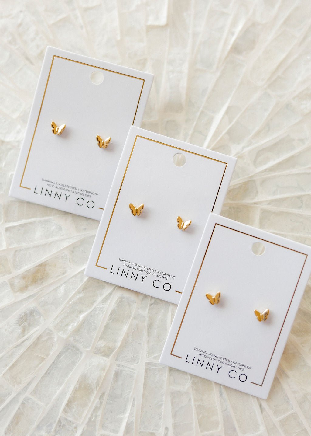 Screwback Stud Earrings - Bella Butterfly - LINNY CO WholesaleStuds