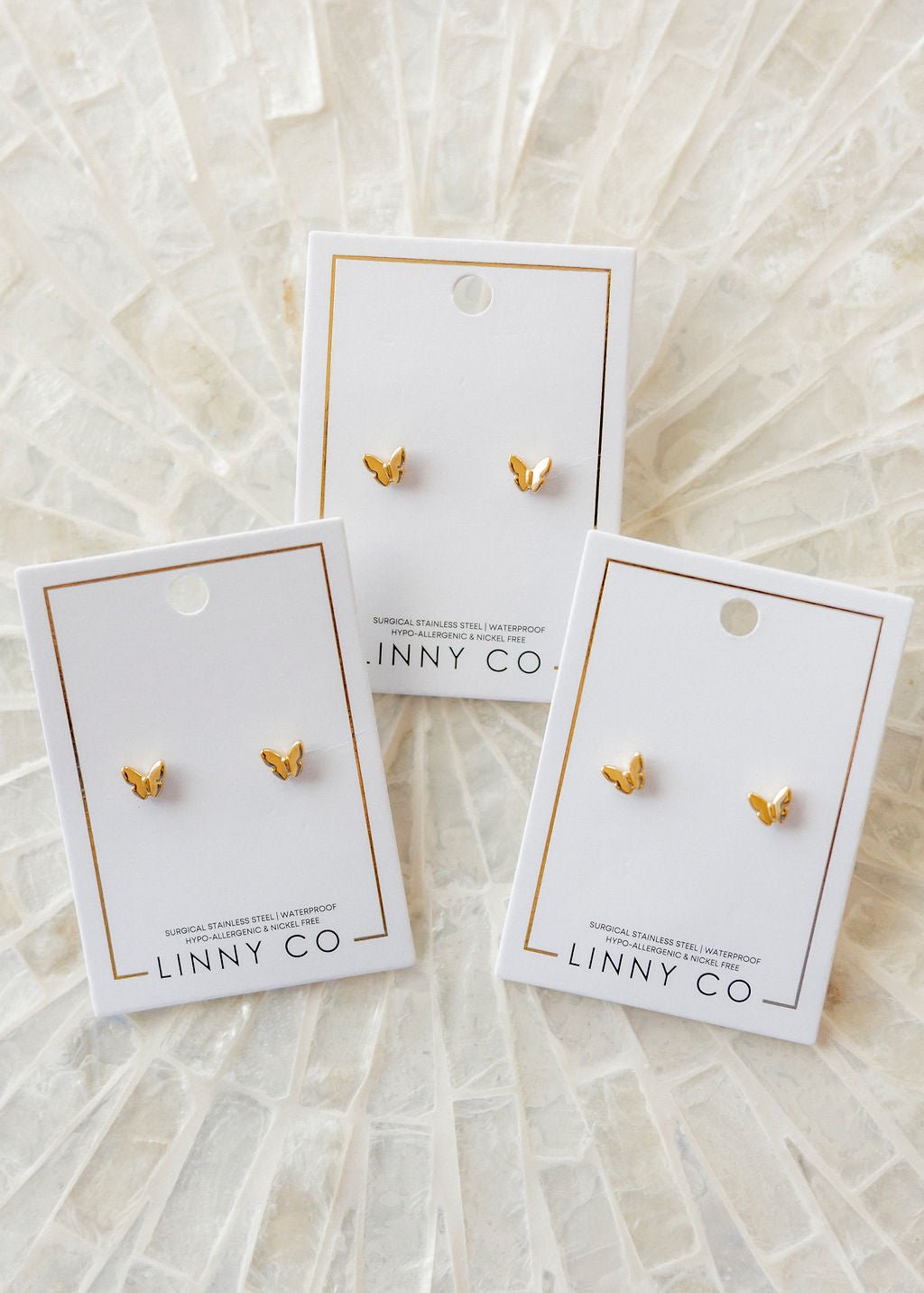 Screwback Stud Earrings - Bella Butterfly - LINNY CO WholesaleStuds