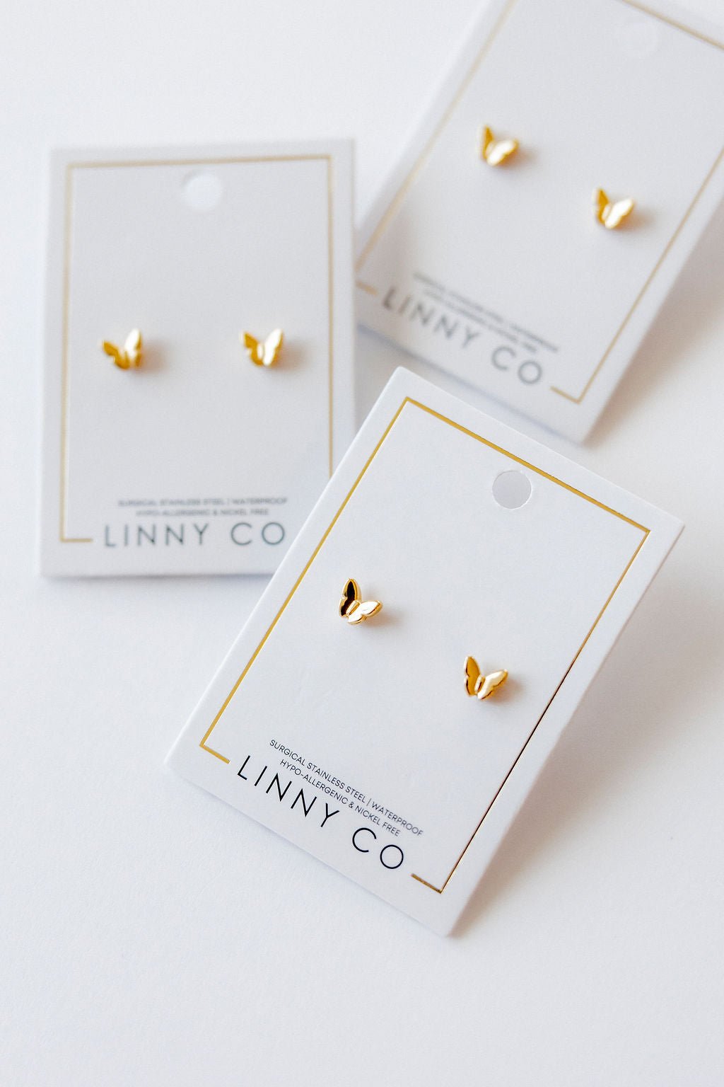 Screwback Stud Earrings - Bella Butterfly - LINNY CO WholesaleStuds