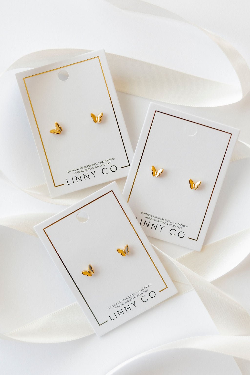 Screwback Stud Earrings - Bella Butterfly - LINNY CO WholesaleStuds