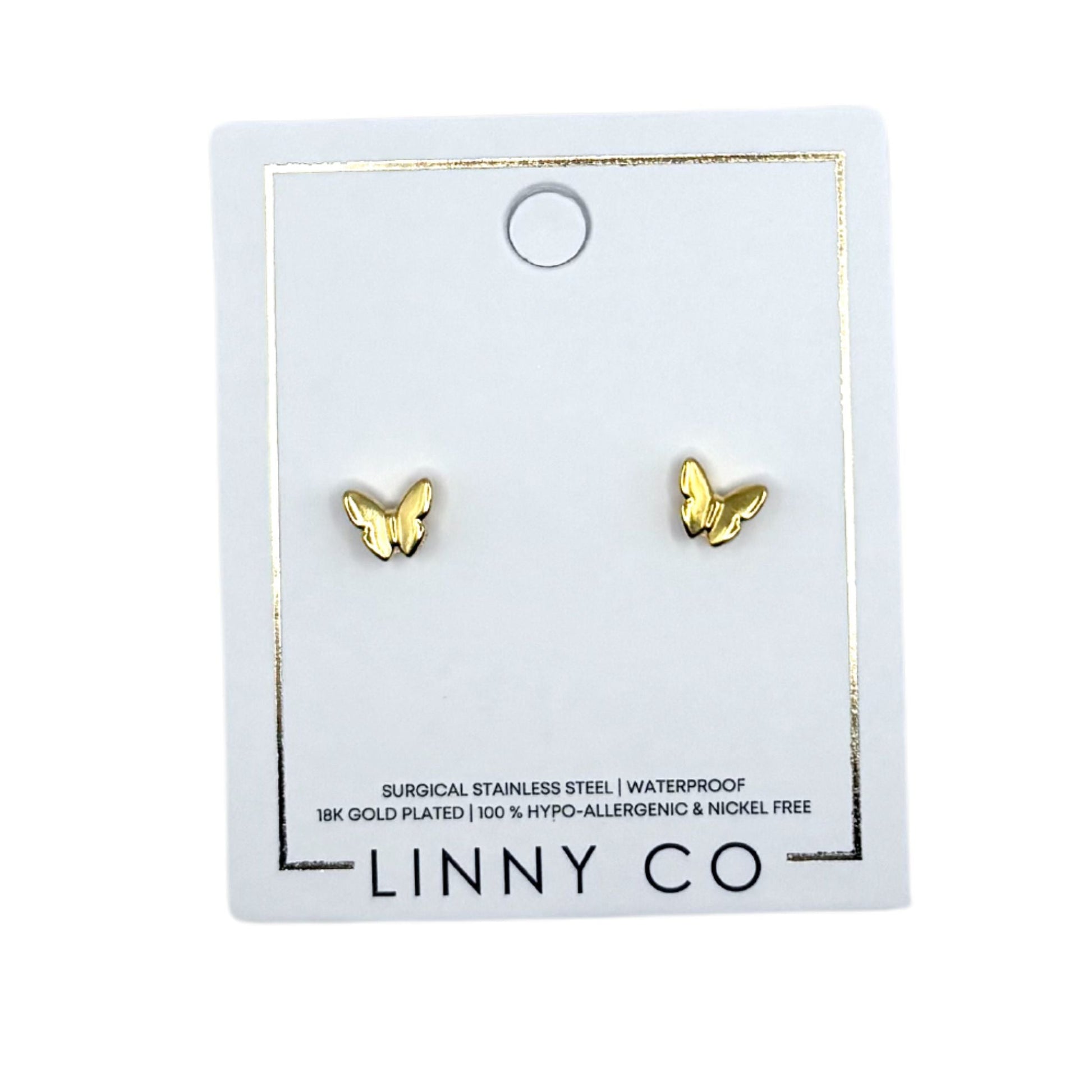Screwback Stud Earrings - Bella Butterfly - LINNY CO WholesaleStuds