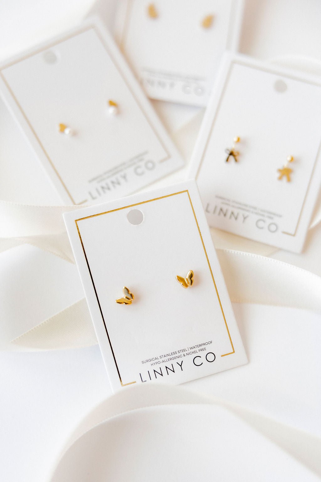 Screwback Stud Earrings - Bella Butterfly - LINNY CO WholesaleStuds