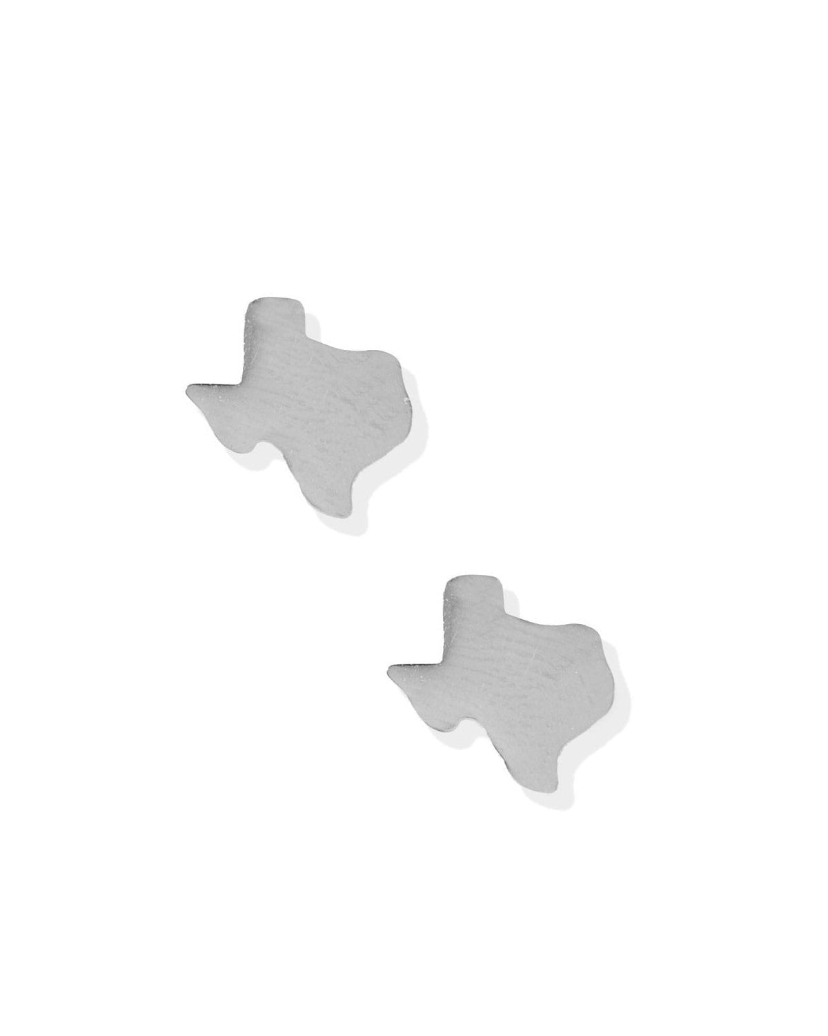 Screwback Stud Earrings - Big State of Texas Silver - LINNY CO WholesaleStuds