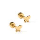 Screwback Stud Earrings - Billie Butterfly Gold - LINNY CO WholesaleStuds