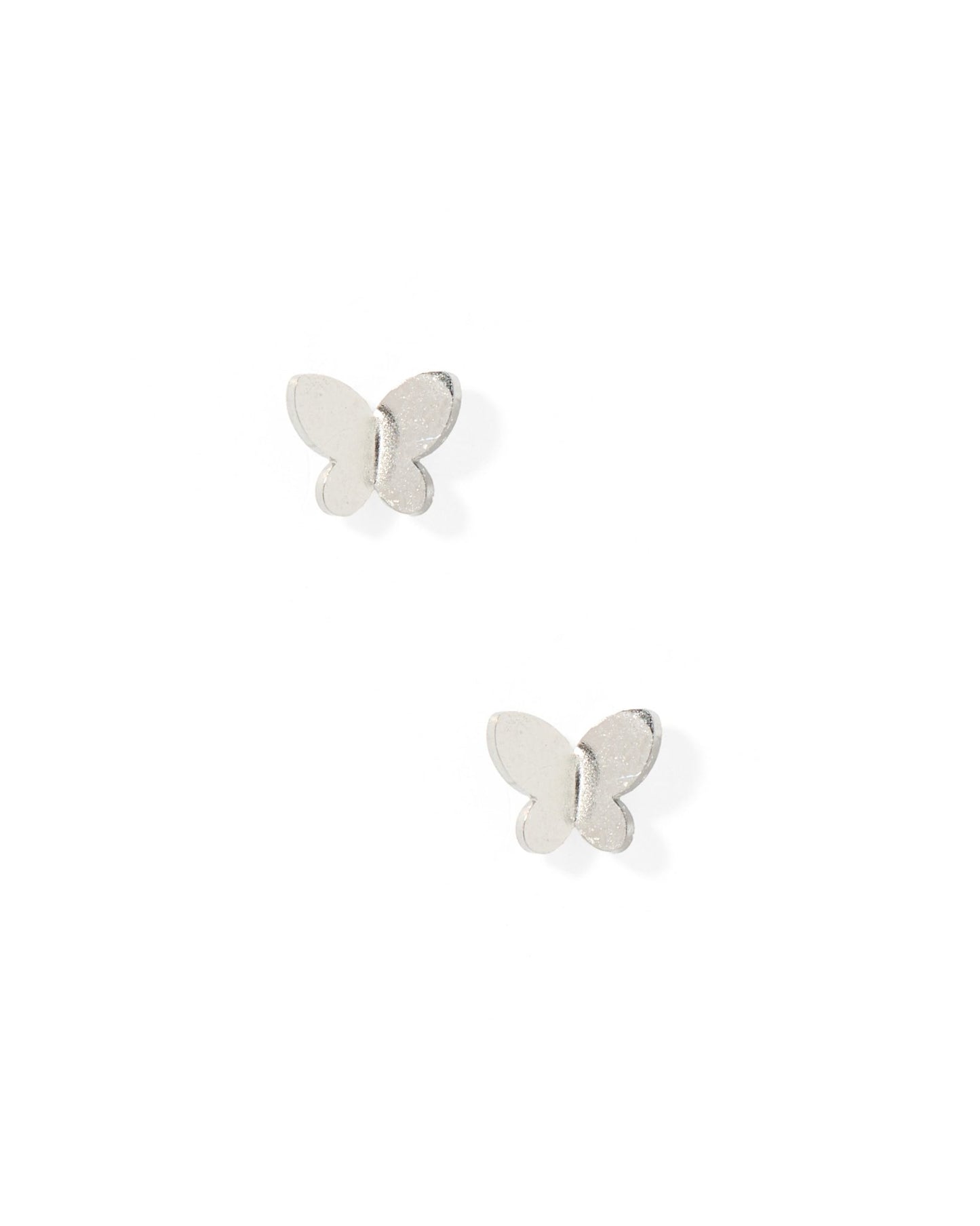 Screwback Stud Earrings - Billie Butterfly Silver - LINNY CO WholesaleStuds