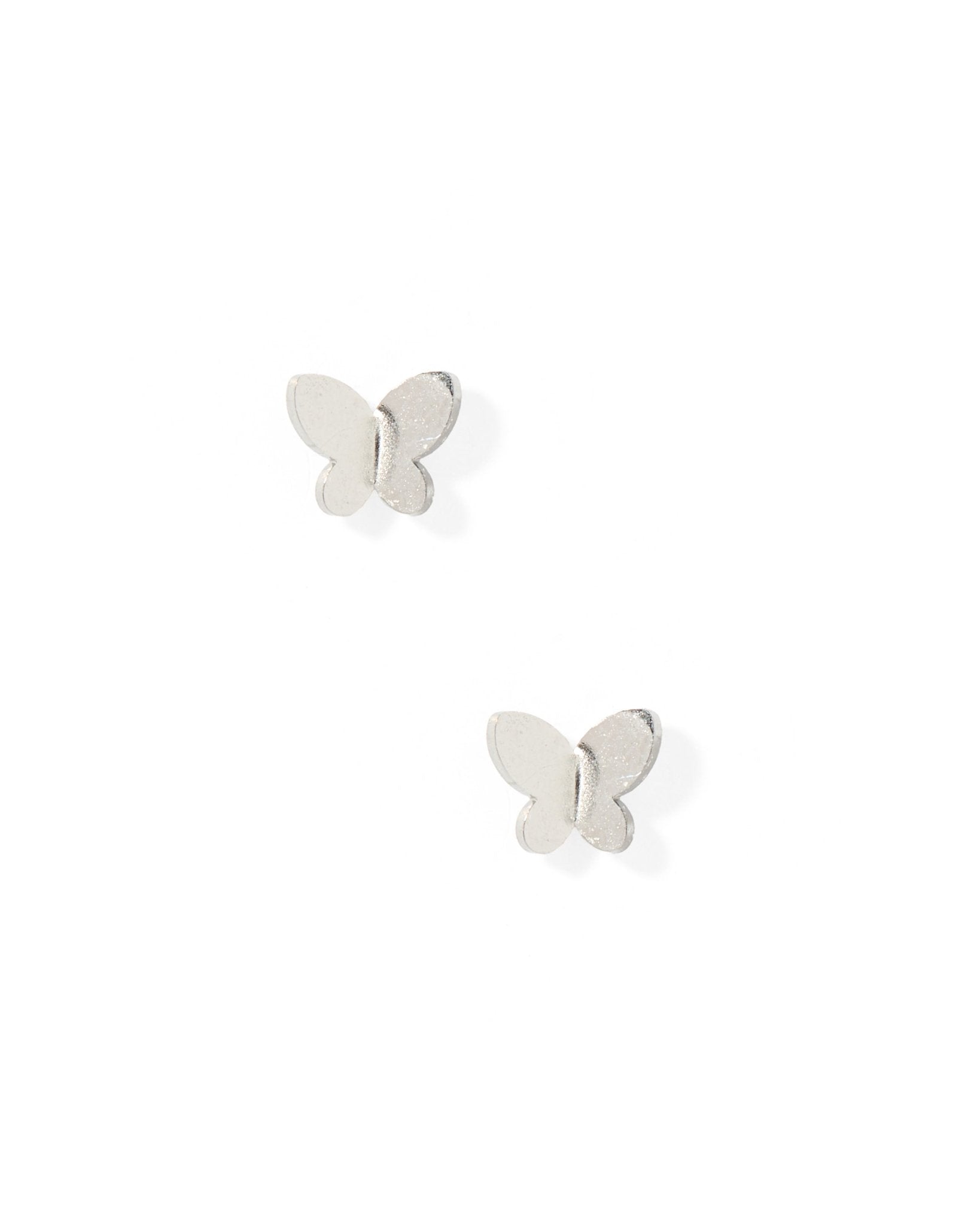 Screwback Stud Earrings - Billie Butterfly Silver - LINNY CO WholesaleStuds