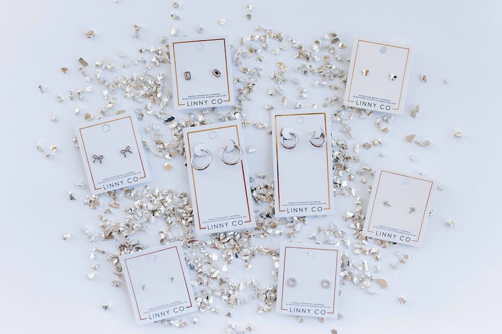 Screwback Stud Earrings - Billie Butterfly Silver - LINNY CO WholesaleStuds