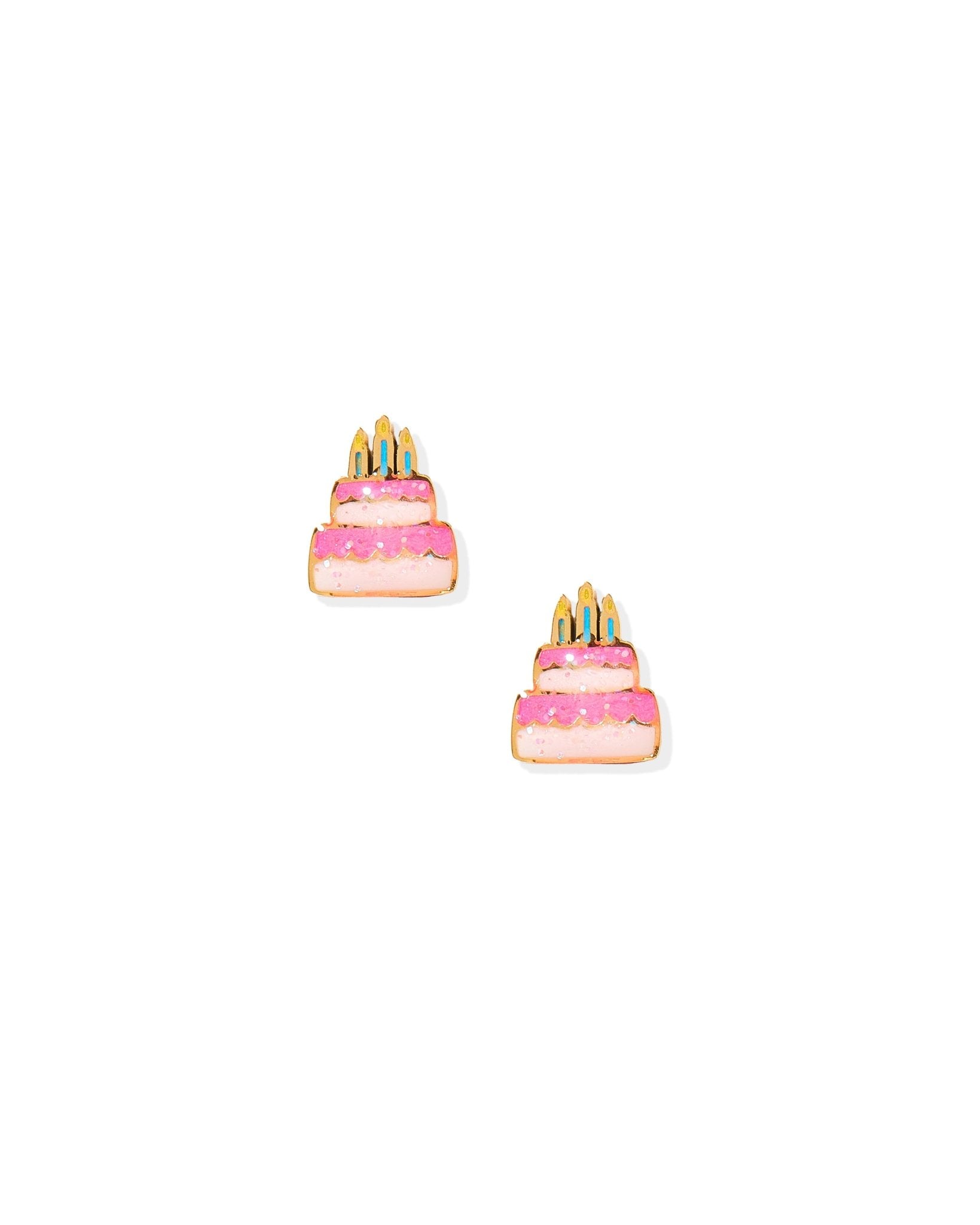 Screwback Stud Earrings - Birthday Cake - LINNY CO WholesaleStuds