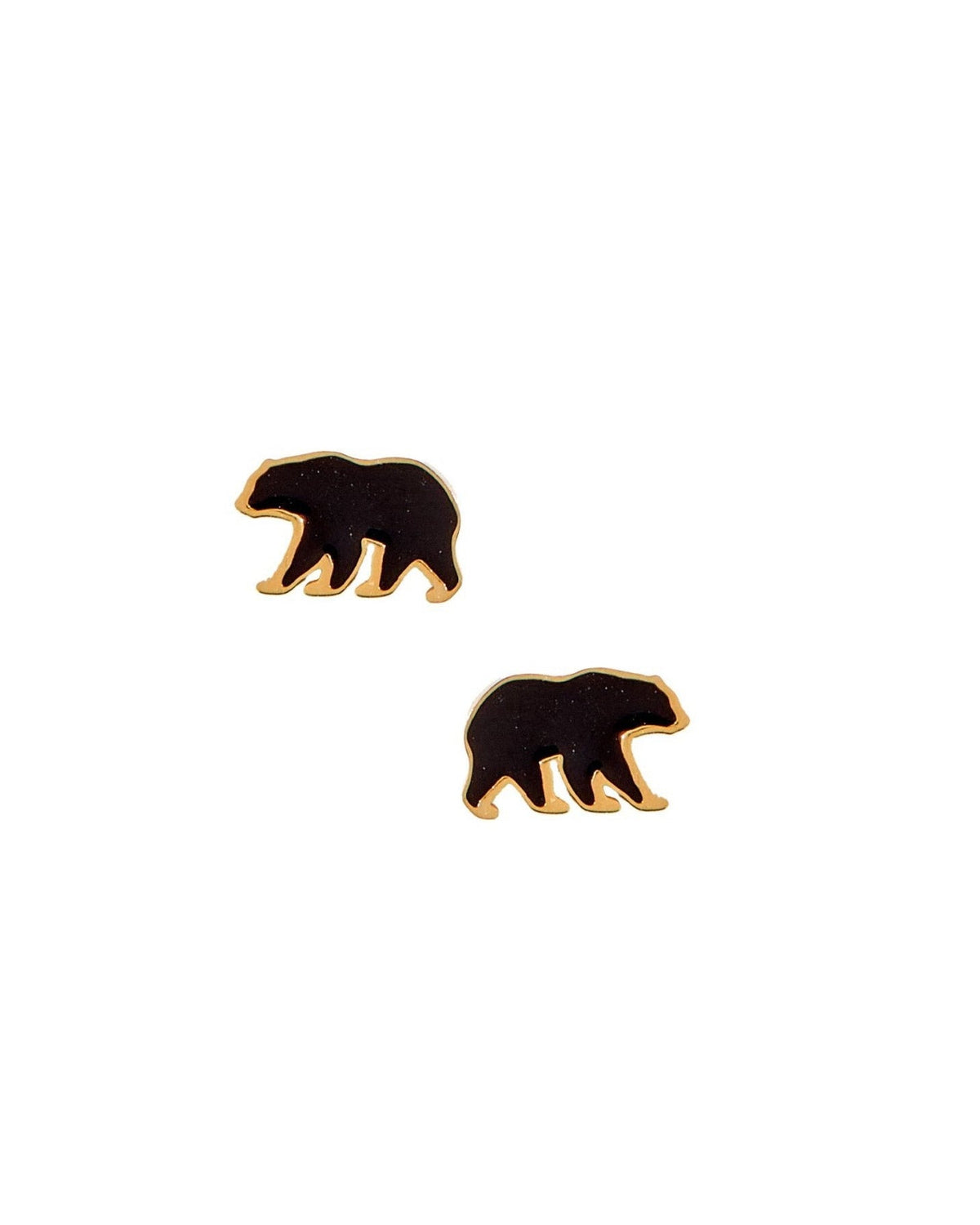 Screwback Stud Earrings - Black Bear - LINNY CO WholesaleStuds