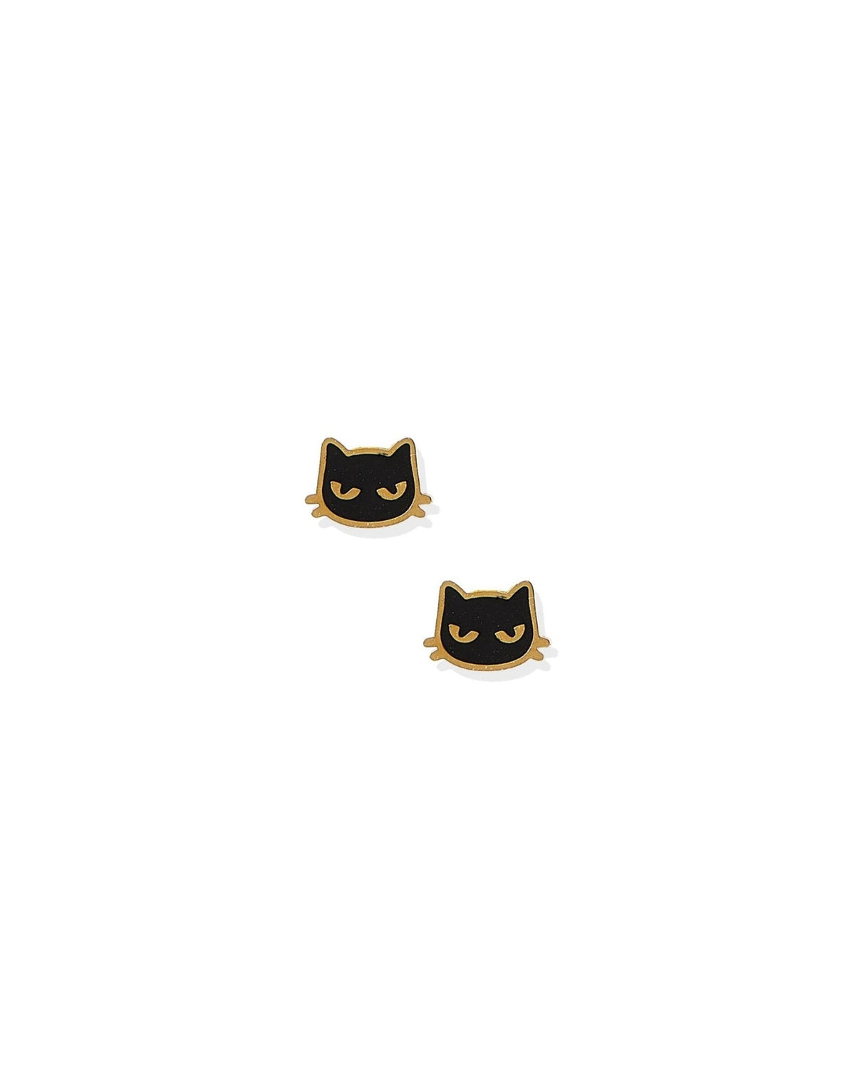 Screwback Stud Earrings - Black Cat - LINNY CO WholesaleStuds