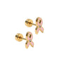 Screwback Stud Earrings - Breast Cancer Ribbon - LINNY CO WholesaleStuds