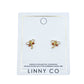 Screwback Stud Earrings - Bri Butterfly White and Red - LINNY CO WholesaleStuds
