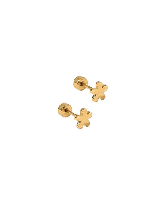 Screwback Stud Earrings - Briar Flower Gold - LINNY CO WholesaleStuds