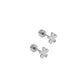 Screwback Stud Earrings - Briar Flower Silver - LINNY CO WholesaleStuds