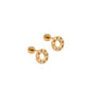 Screwback Stud Earrings - Brinley CZ Gold - LINNY CO WholesaleStuds
