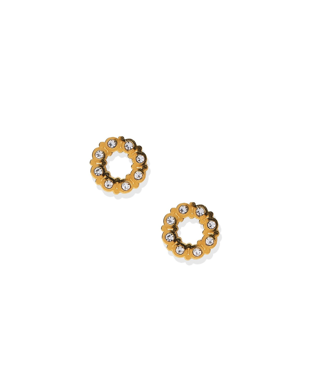 Screwback Stud Earrings - Brinley CZ Gold - LINNY CO WholesaleStuds
