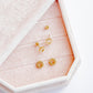 Screwback Stud Earrings - Brinley CZ Gold - LINNY CO WholesaleStuds