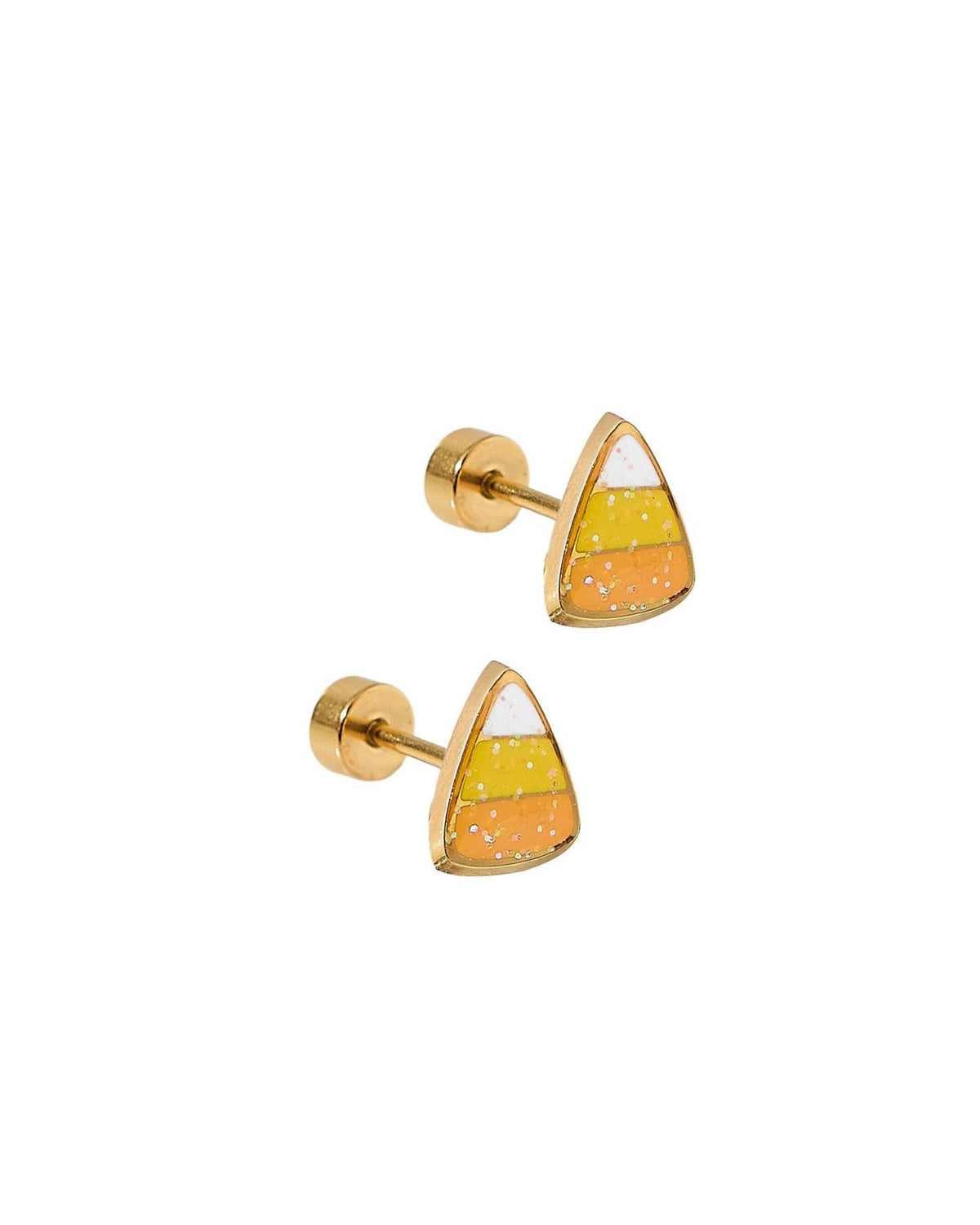 Screwback Stud Earrings - Candy Corn - LINNY CO WholesaleStuds