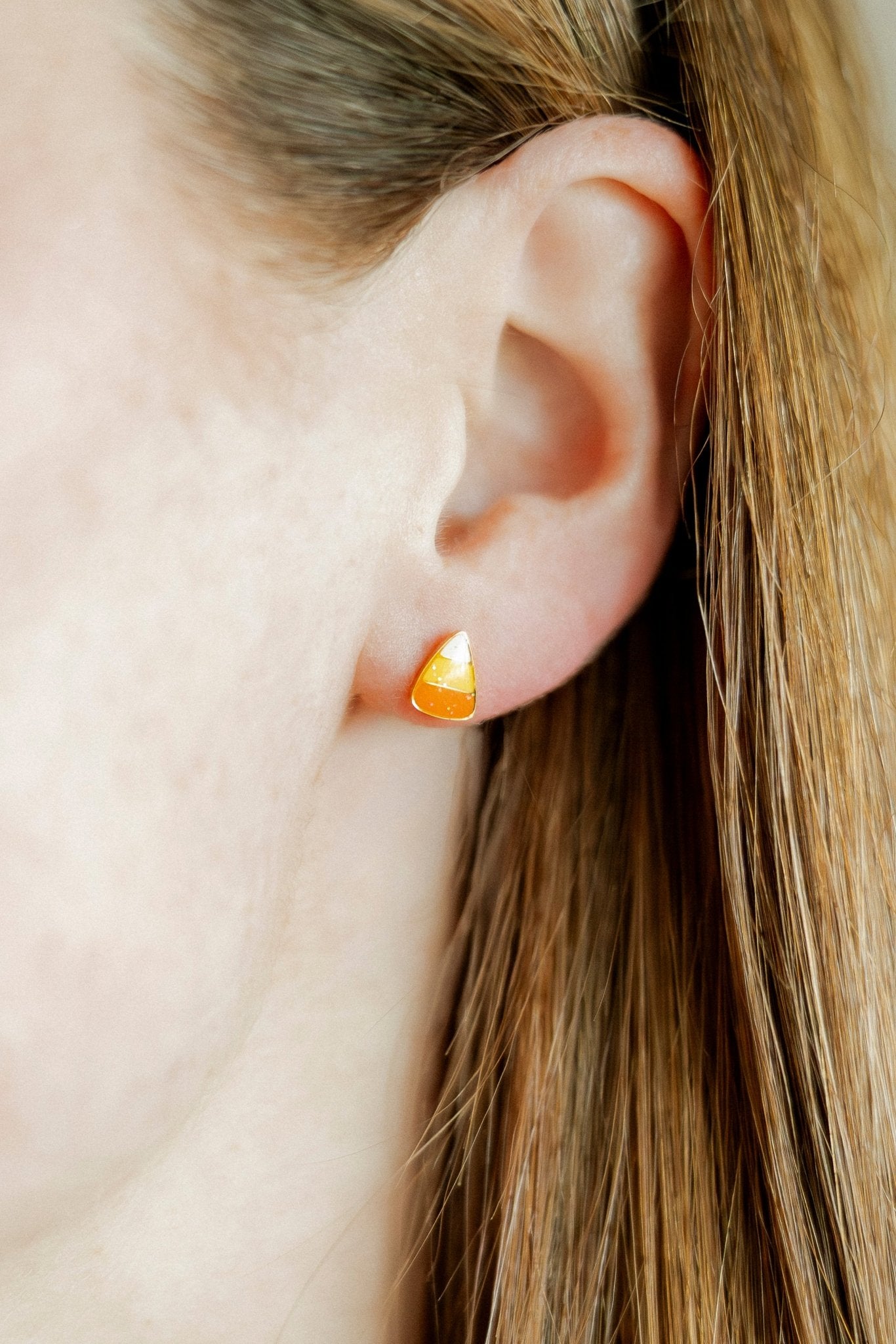 Screwback Stud Earrings - Candy Corn - LINNY CO WholesaleStuds