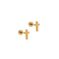Screwback Stud Earrings - Catherine Cross Gold - LINNY CO WholesaleStuds